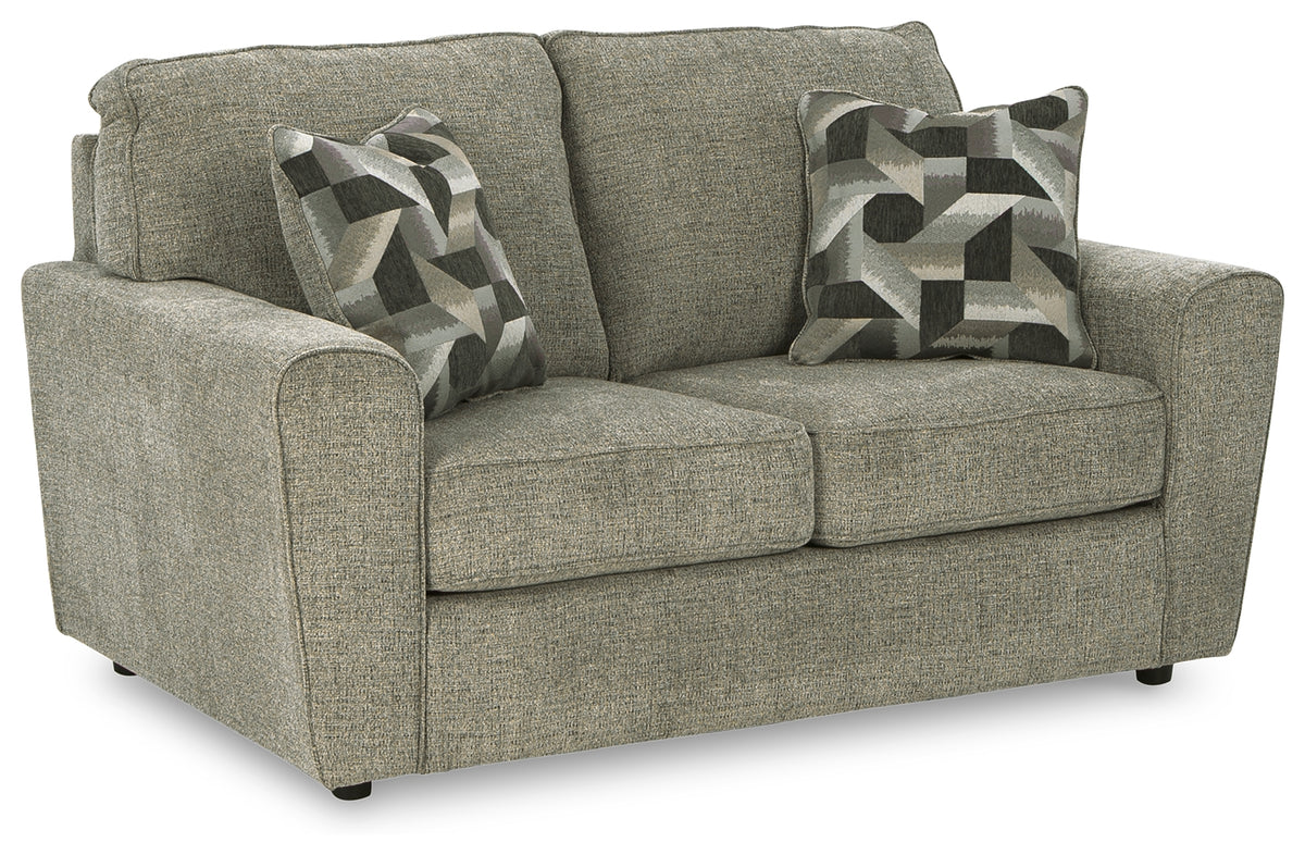 Tampa Furniture Outlet Lutz - Ashley Furniture - Cascilla Living Room - Loveseat / Pewter - 2680535