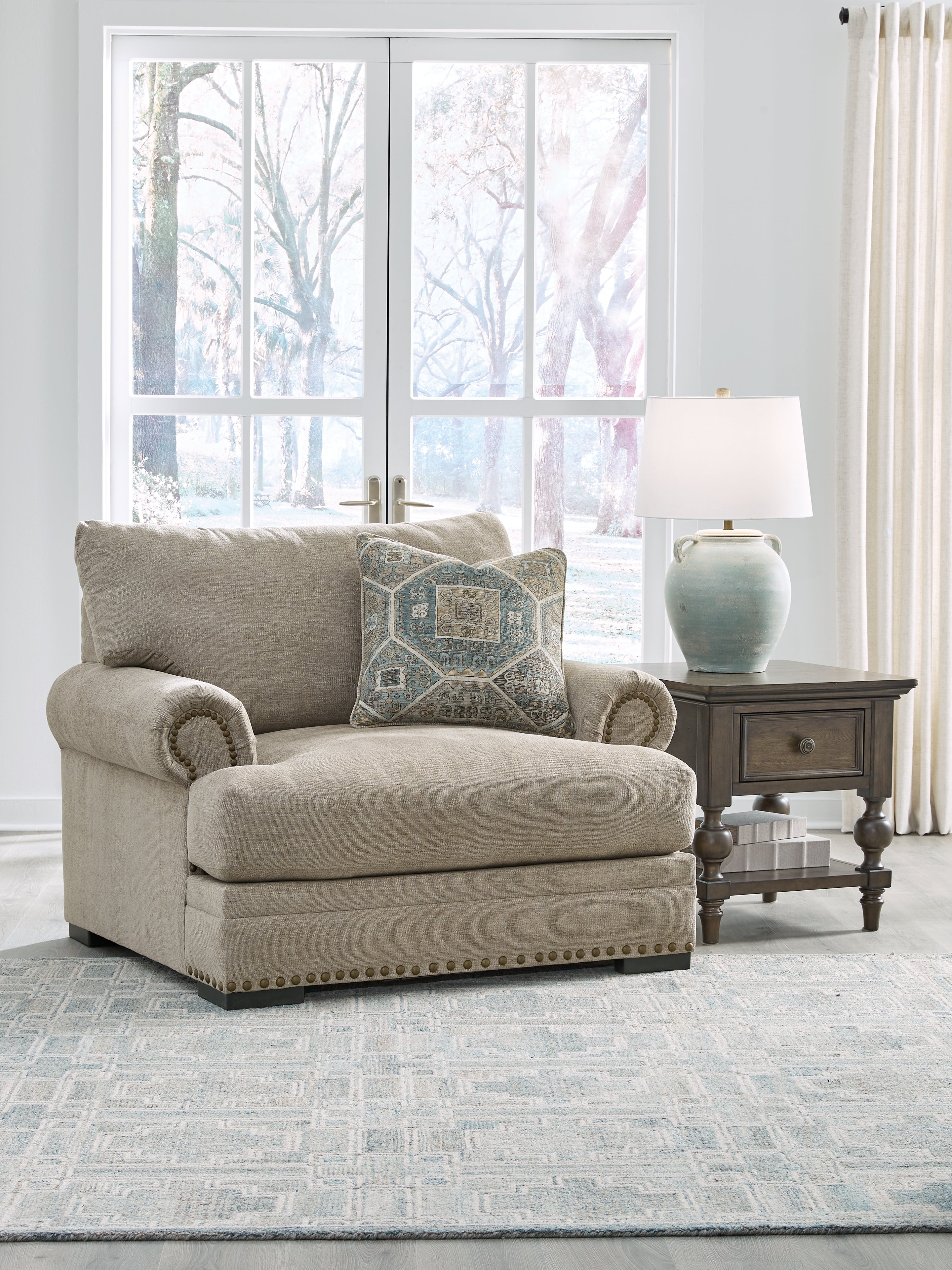 Tampa Furniture Outlet Lutz - Ashley Furniture - Galemore Living Room - Chair and a Half / Quarry - 2700423