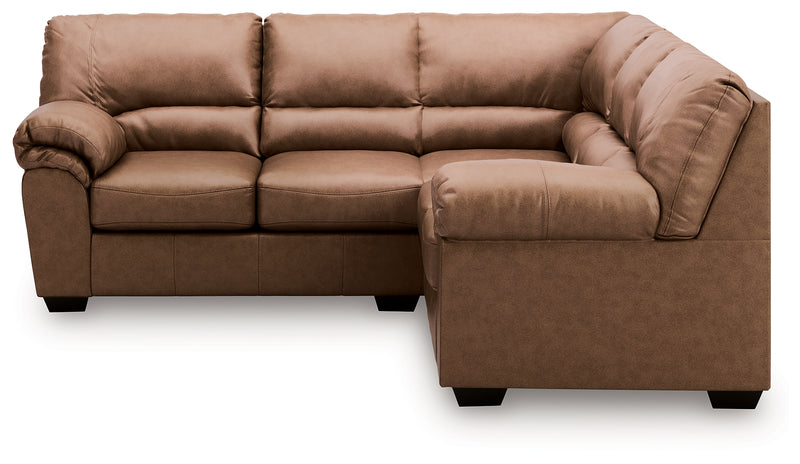 Tampa Furniture Outlet Lutz - Ashley Furniture - WillowBend Sectionals - RAF 2-Piece Sectional / Caramel - PC27704S1