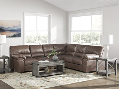 Tampa Furniture Outlet Lutz - Ashley Furniture - WillowBend Sectionals - RAF 3-Piece Sectional / Umber - PC27705S3