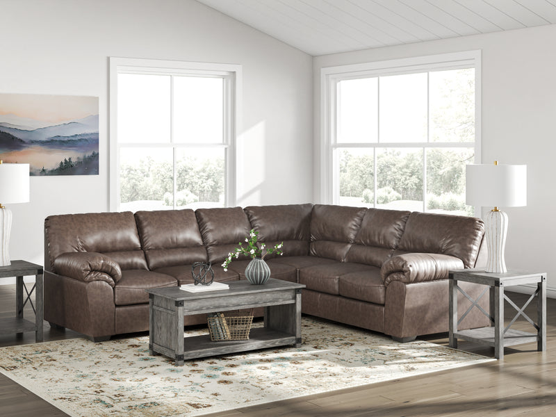 Tampa Furniture Outlet Lutz - Ashley Furniture - WillowBend Sectionals - RAF 3-Piece Sectional / Umber - PC27705S3