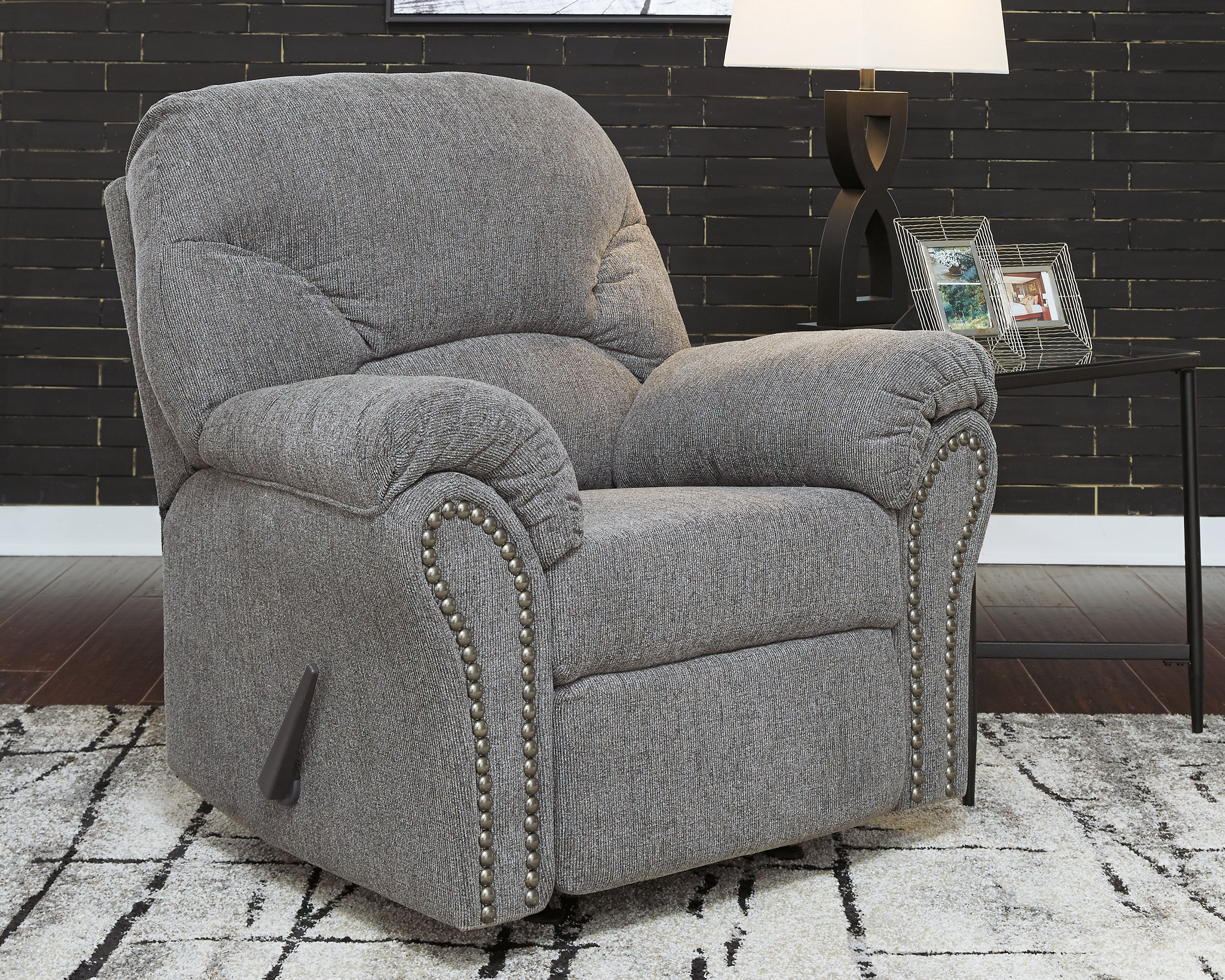 Tampa Furniture Outlet Lutz - Ashley Furniture - Allmaxx Living Room - Rocker Recliner / Pewter - 2810525