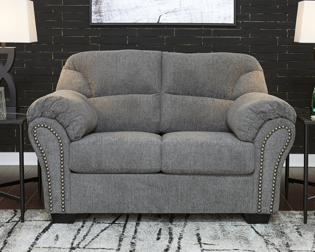 Tampa Furniture Outlet Lutz - Ashley Furniture - Allmaxx Living Room - Loveseat / Pewter - 2810535