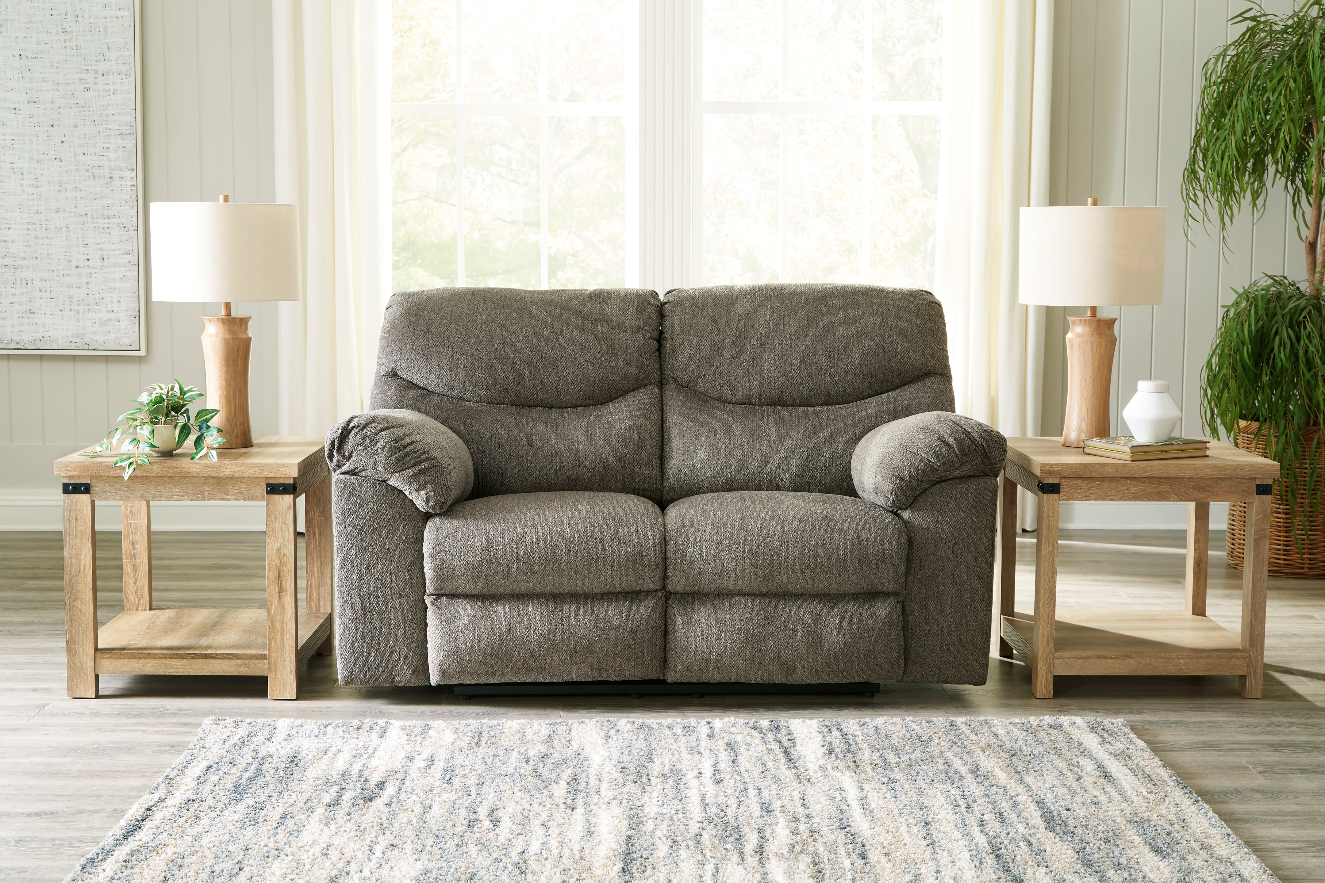 Tampa Furniture Outlet Lutz - Ashley Furniture - Alphons Living Room - Reclining Loveseat / Putty - 2820186
