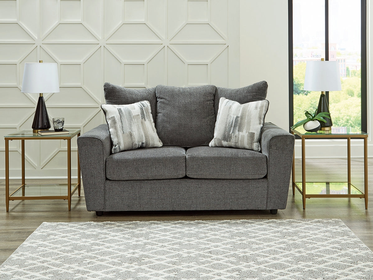 Tampa Furniture Outlet Lutz - Ashley Furniture - Stairatt Living Room - Loveseat / Gravel - 2850235