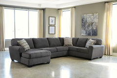 Tampa Furniture Outlet Lutz - Ashley Furniture - Ambee Sectional - RAF 3-Piece Sectional with Chaise / Slate - 28620S1