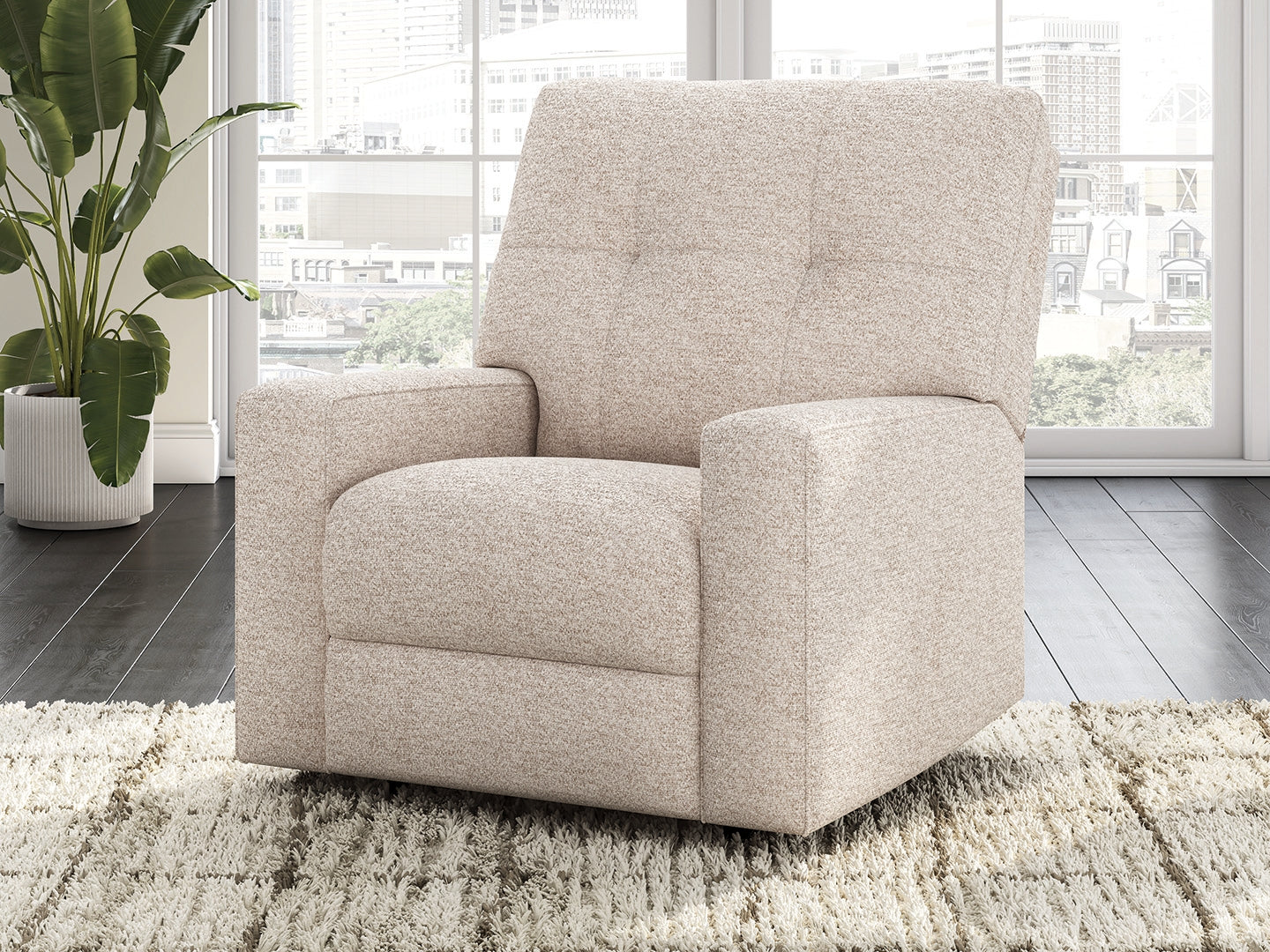 Tampa Furniture Outlet Lutz - Ashley Furniture - Larimer Living Room - Rocker Recliner / Stone - PC2920325