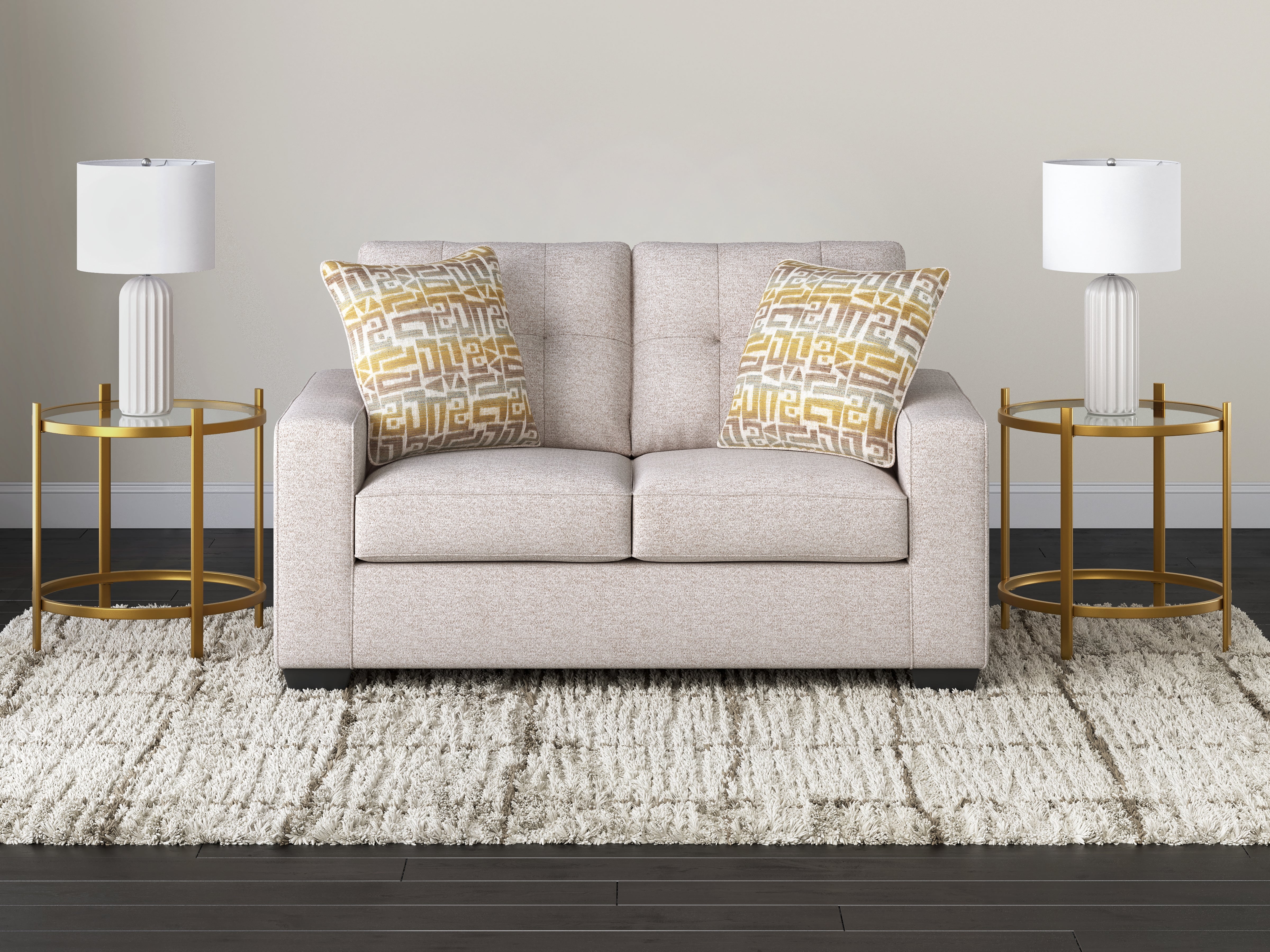 Tampa Furniture Outlet Lutz - Ashley Furniture - Larimer Living Room - Loveseat / Stone - PC2920335