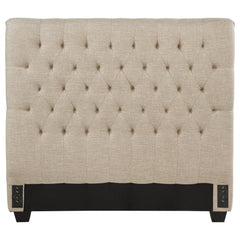 Tampa Furniture Outlet - Coaster - Chloe Upholstered Full Panel Headboard Oatmeal - 300007FB1