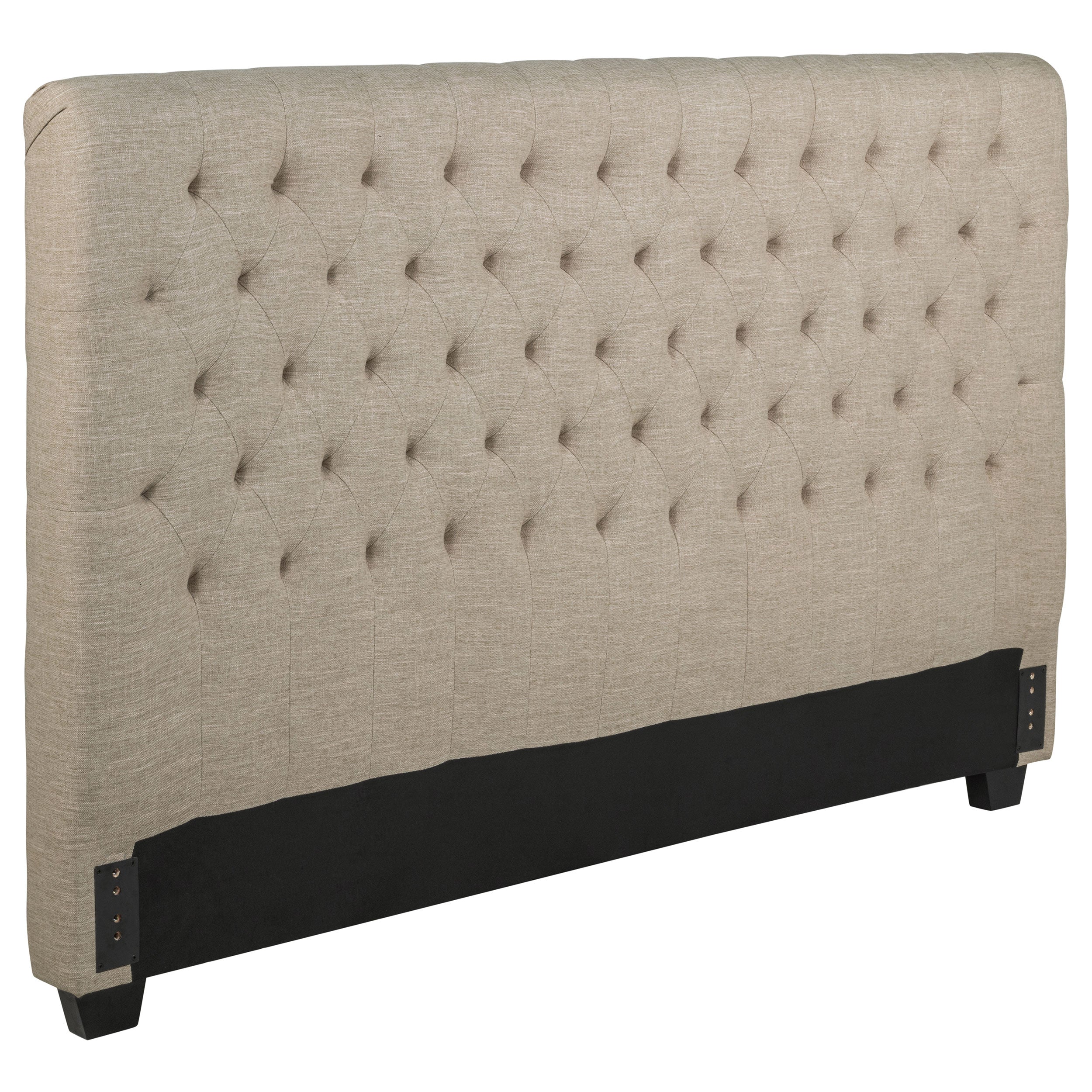 Tampa Furniture Outlet - Coaster - Chloe Upholstered Eastern King Panel Headboard Oatmeal - 300007KEB1