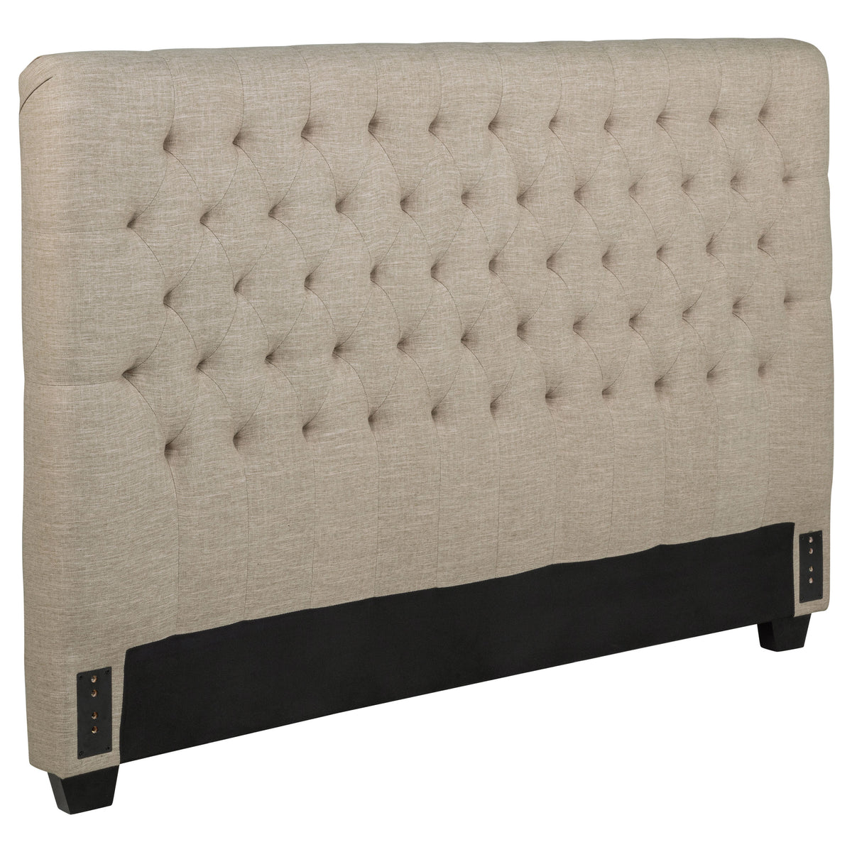 Tampa Furniture Outlet - Coaster - Chloe Upholstered California King Panel Headboard Oatmeal - 300007KWB1