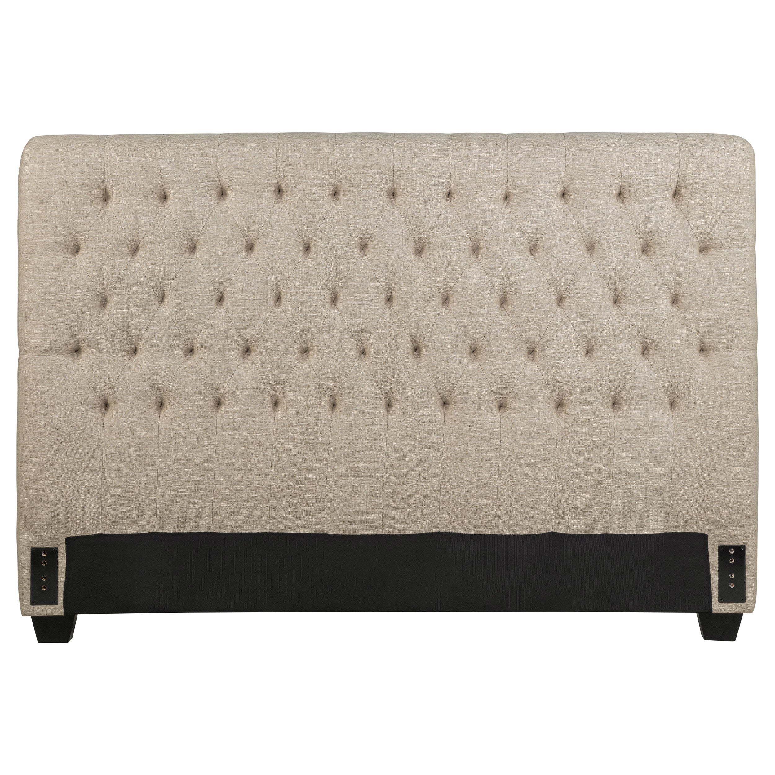 Tampa Furniture Outlet - Coaster - Chloe Upholstered Queen Panel Headboard Oatmeal - 300007QB1