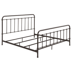 Tampa Furniture Outlet - Coaster - Livingston Metal Eastern King Open Frame Bed Dark Bronze - 300399KE