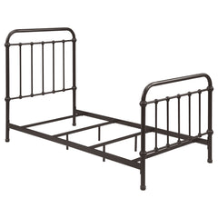 Tampa Furniture Outlet - Coaster - Livingston Metal Twin Open Frame Bed Dark Bronze - 300399T