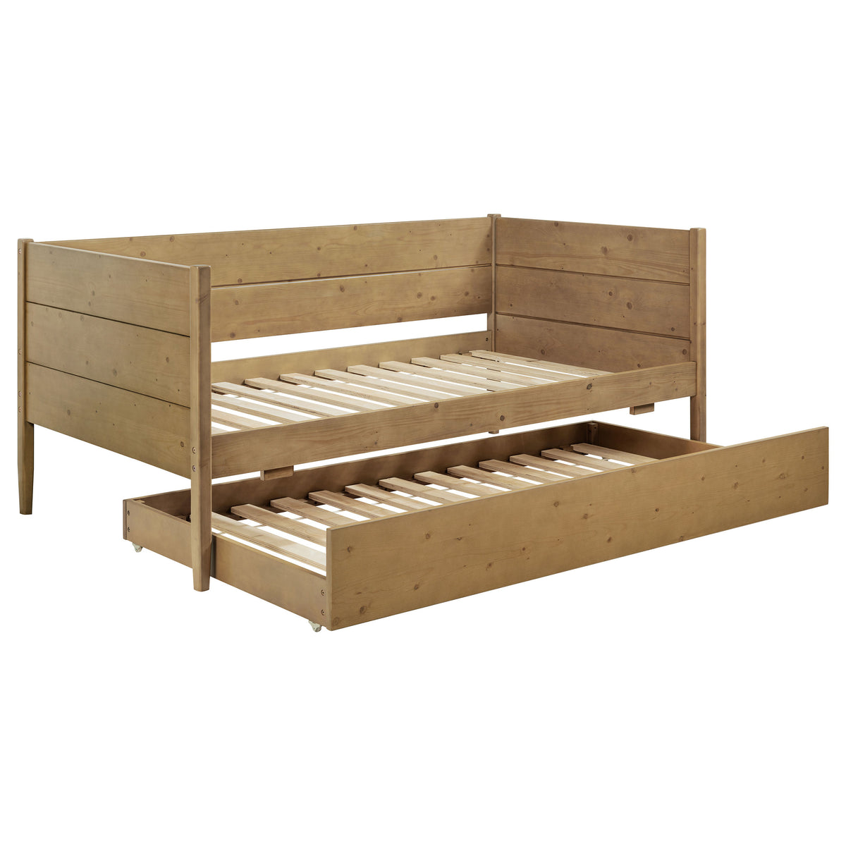 Tampa Furniture Outlet - Coaster - Calinda Wood Twin Daybed With Trundle Natural - 300685