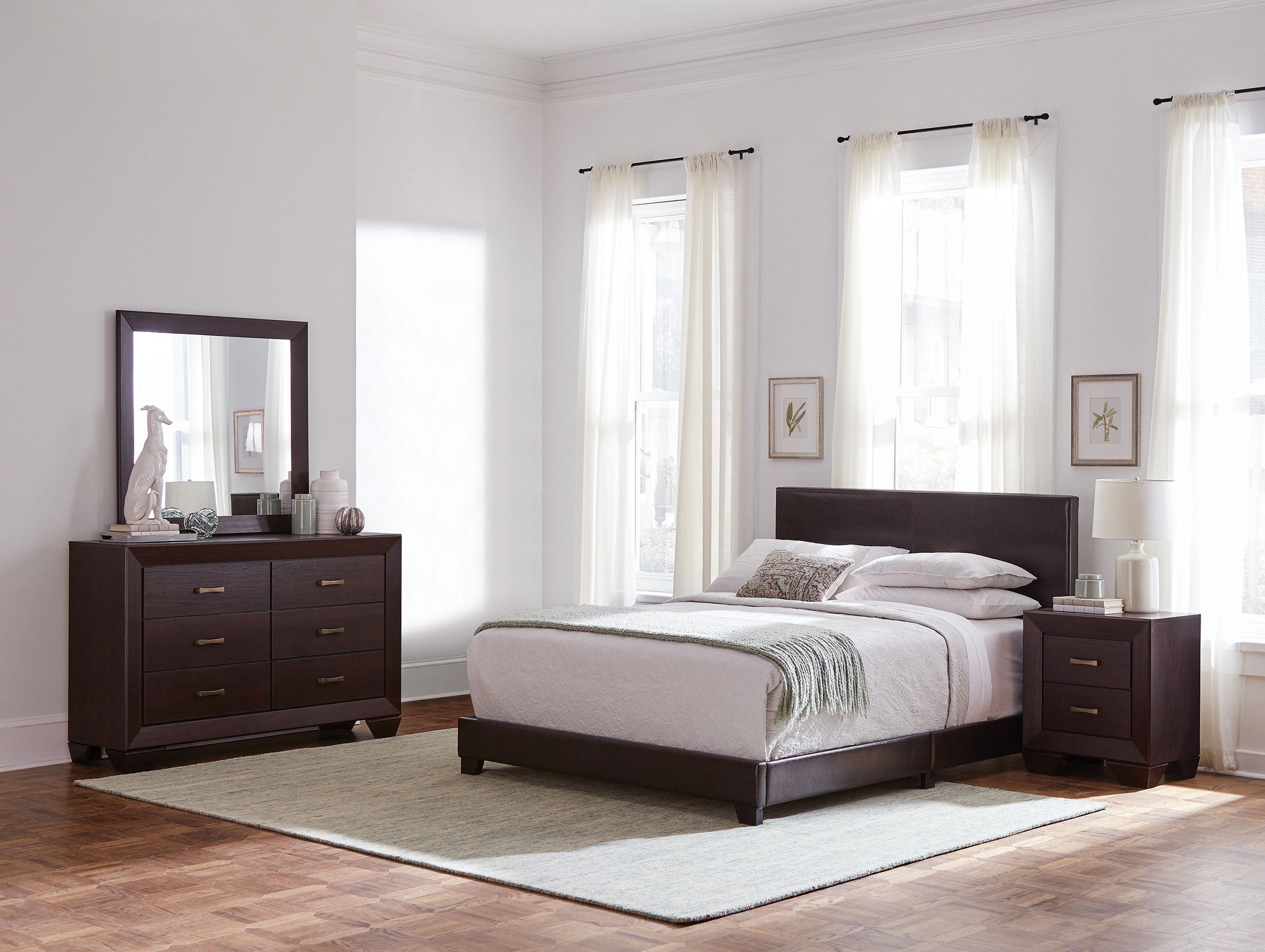 Tampa Furniture Outlet - Coaster - Dorian 4-piece Twin Bedroom Set Dark Cocoa - 300762T-S4