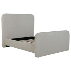 Tampa Furniture Outlet - Coaster - Wren Upholstered Queen Panel Bed Grey - 302052Q