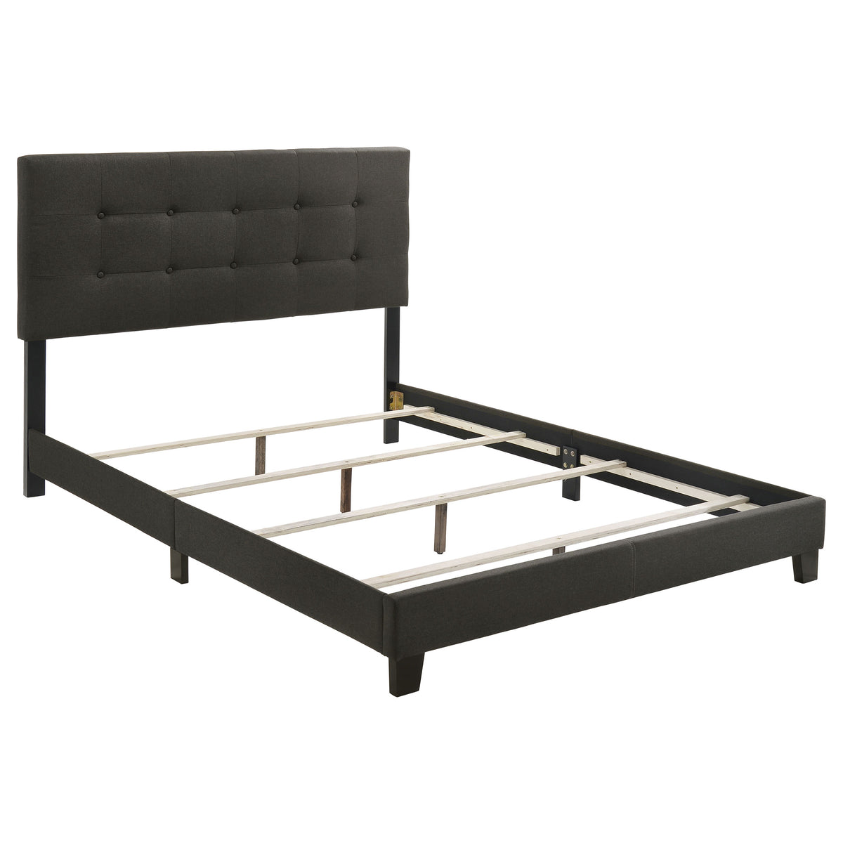 Tampa Furniture Outlet - Coaster - Mapes Upholstered Eastern King Panel Bed Charcoal - 305746KE