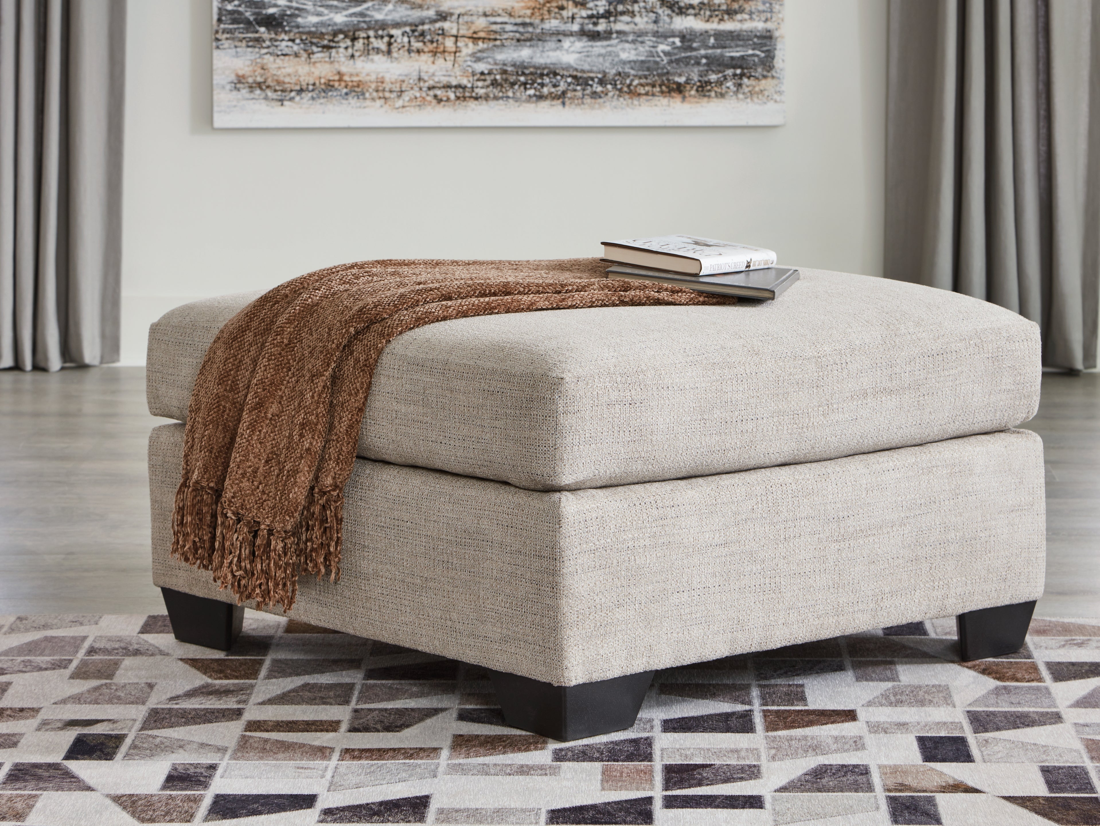 Tampa Furniture Outlet Lutz - Ashley Furniture - Mahoney Living Room - Oversized Accent Ottoman / Pebble - 3100408