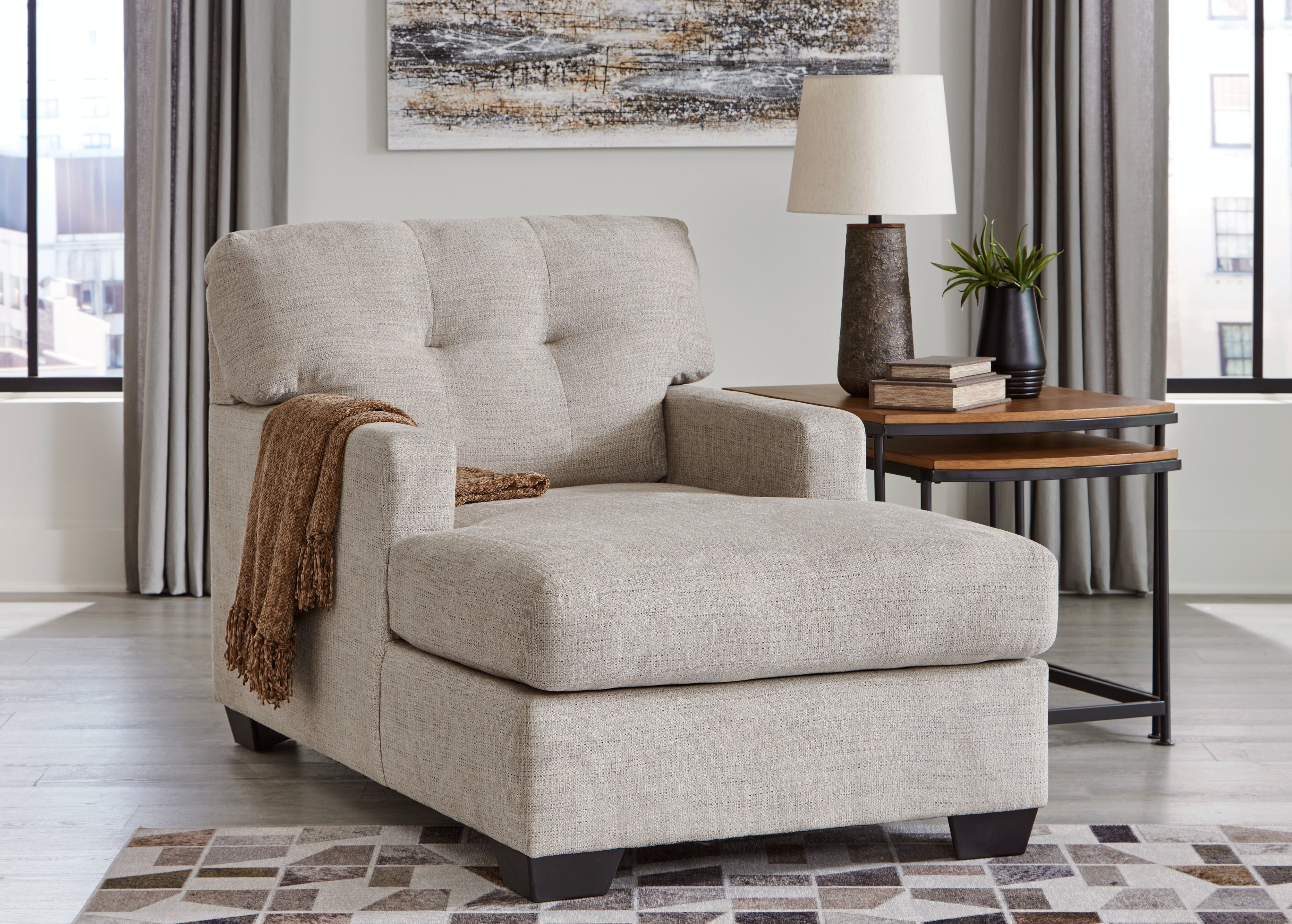 Tampa Furniture Outlet Lutz - Ashley Furniture - Mahoney Living Room - Chaise / Pebble - 3100415