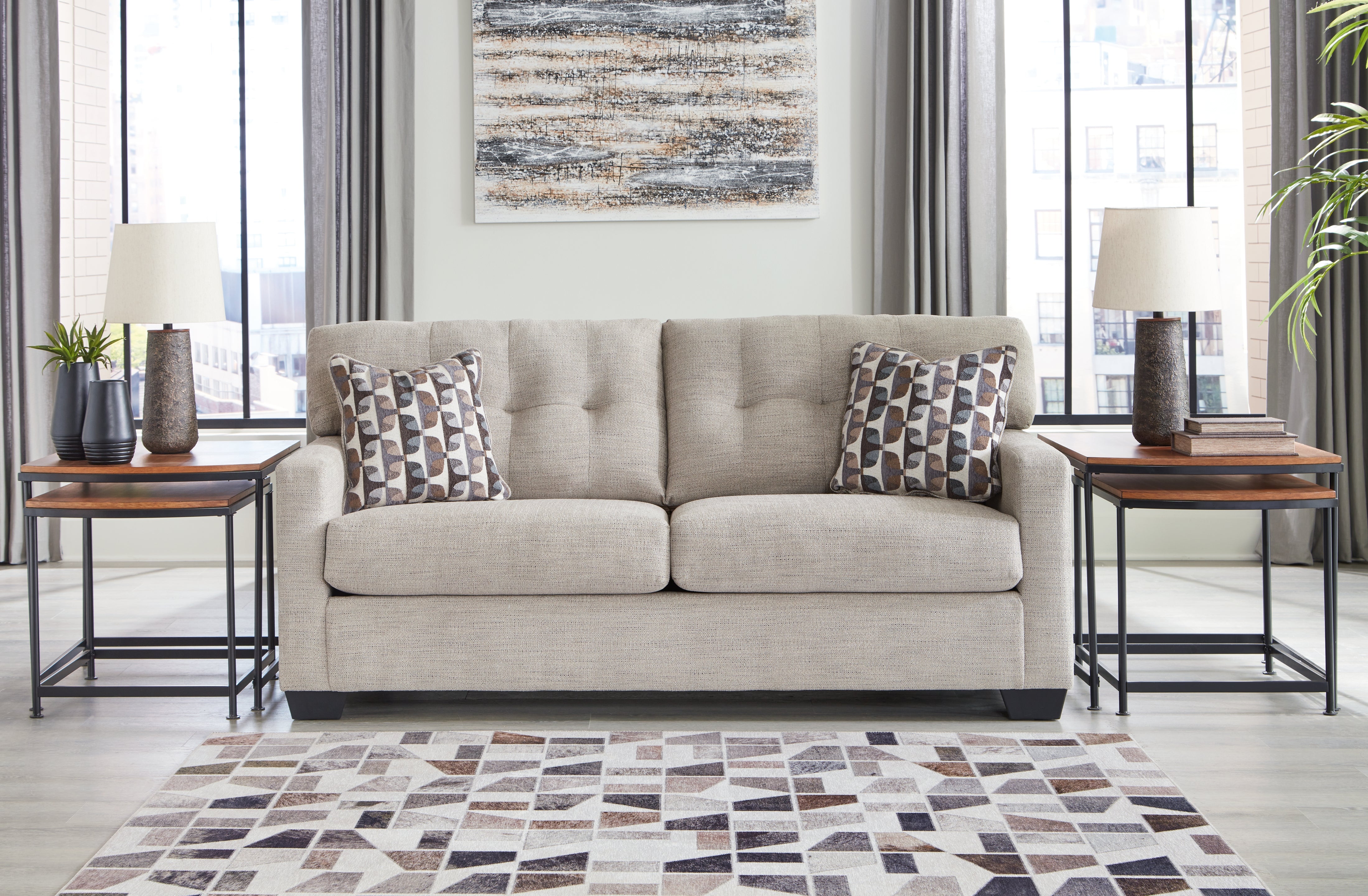 Tampa Furniture Outlet Lutz - Ashley Furniture - Mahoney Living Room - Sofa / Pebble - 3100438