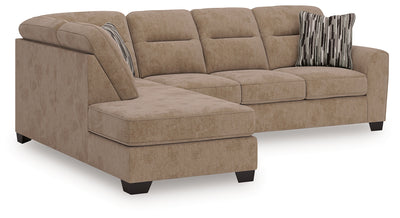 Tampa Furniture Outlet Lutz - Ashley Furniture - Olten Sectionals - RAF 2-Piece Sectional with Chaise / Mocha - 31304S1