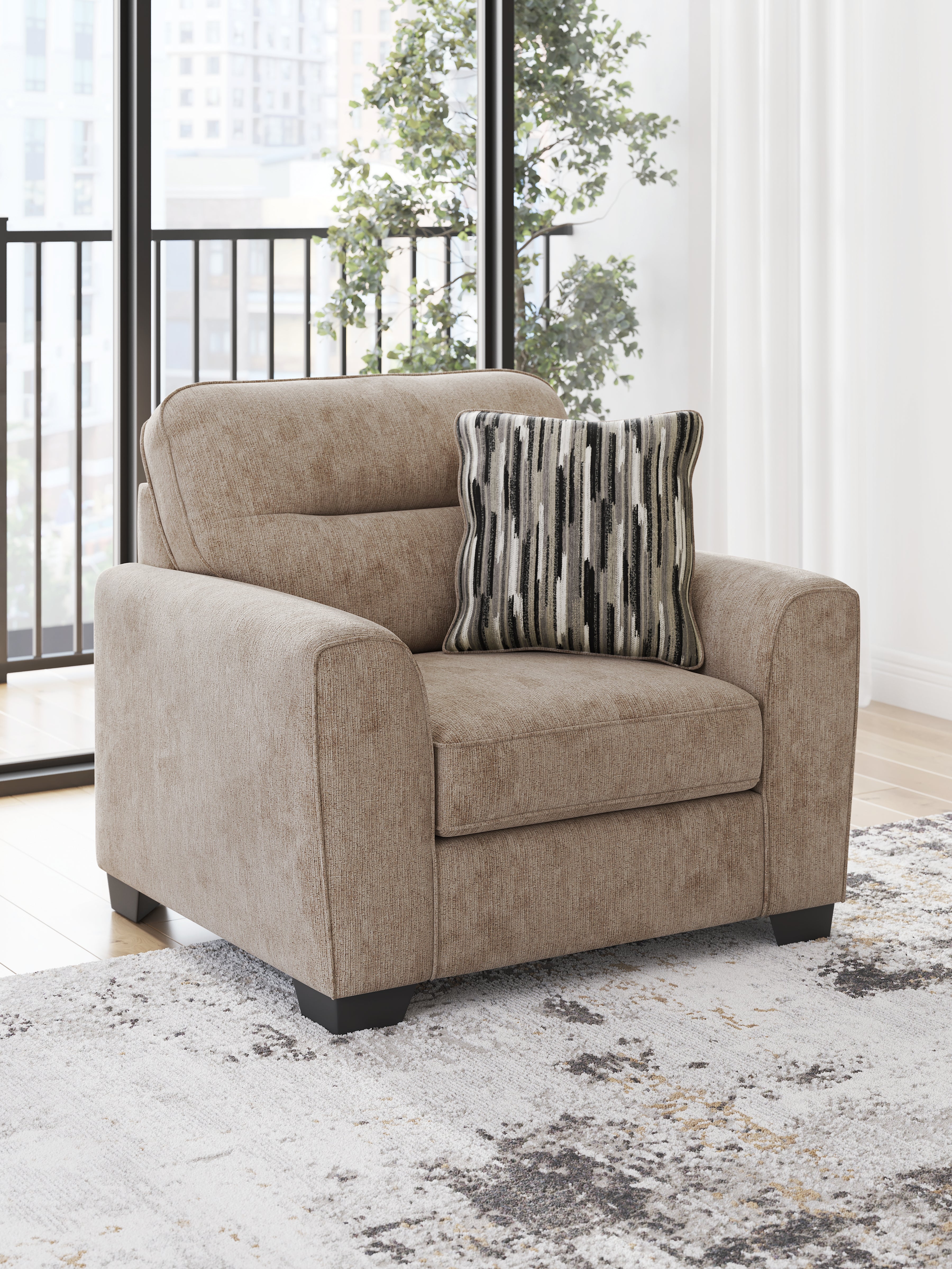 Tampa Furniture Outlet Lutz - Ashley Furniture - Olten Living Room - Chair and a Half / Mocha - 3130423