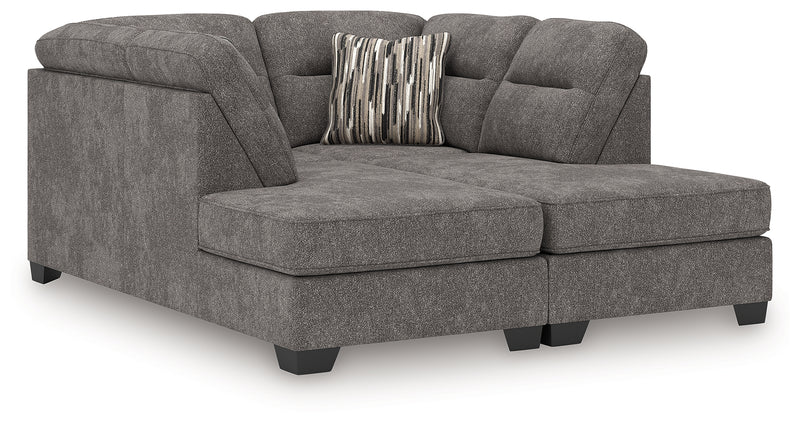 Tampa Furniture Outlet Lutz - Ashley Furniture - Olten Sectionals - RAF 2-Piece Super Chaise / Graphite - 31305S3