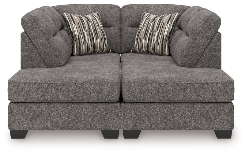 Tampa Furniture Outlet Lutz - Ashley Furniture - Olten Sectionals - RAF 2-Piece Super Chaise / Graphite - 31305S3