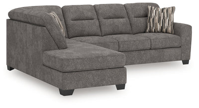 Tampa Furniture Outlet Lutz - Ashley Furniture - Olten Sectionals - RAF 2-Piece Sectional with Chaise / Graphite - 31305S1