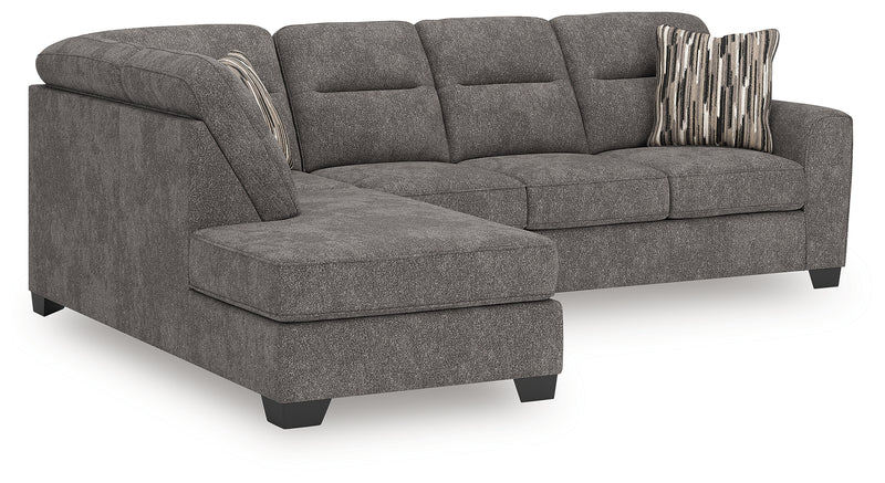 Tampa Furniture Outlet Lutz - Ashley Furniture - Olten Sectionals - RAF 2-Piece Sectional with Chaise / Graphite - 31305S1