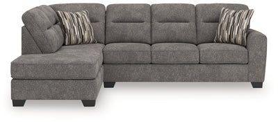 Tampa Furniture Outlet Lutz - Ashley Furniture - Olten Sectionals - RAF 2-Piece Sectional with Chaise / Graphite - 31305S1