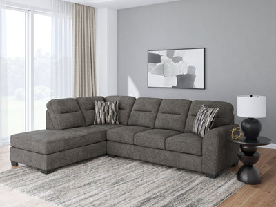 Tampa Furniture Outlet Lutz - Ashley Furniture - Olten Sectionals - RAF 2-Piece Sectional with Chaise / Graphite - 31305S1