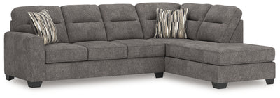 Tampa Furniture Outlet Lutz - Ashley Furniture - Olten Sectionals - RAF 2-Piece Sectional with Chaise / Mocha - 31305S2
