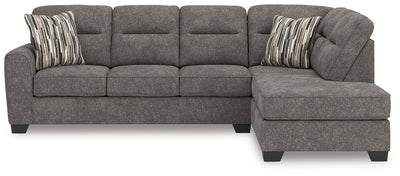 Tampa Furniture Outlet Lutz - Ashley Furniture - Olten Sectionals - RAF 2-Piece Sectional with Chaise / Mocha - 31305S2