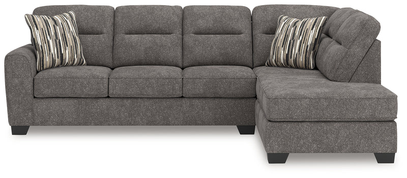 Tampa Furniture Outlet Lutz - Ashley Furniture - Olten Sectionals - RAF 2-Piece Sectional with Chaise / Mocha - 31305S2