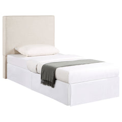Tampa Furniture Outlet - Coaster - Kosmo Upholstered Twin Panel Headboard Sand - 315993T