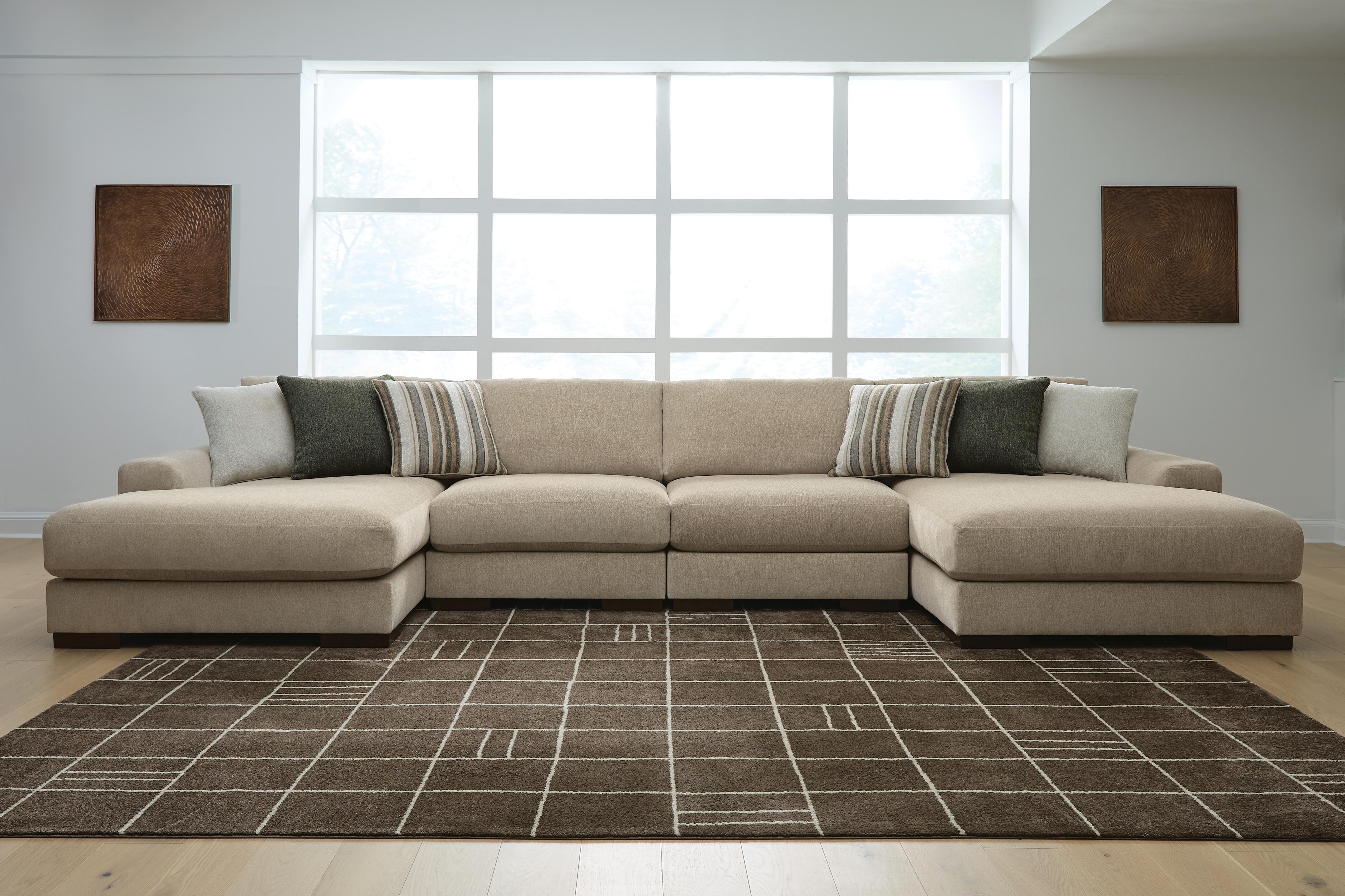 Tampa Furniture Outlet Lutz - Ashley Furniture - Linenhause Sectional - RAF 4-Piece Double Chaise Sectional - 31803S9