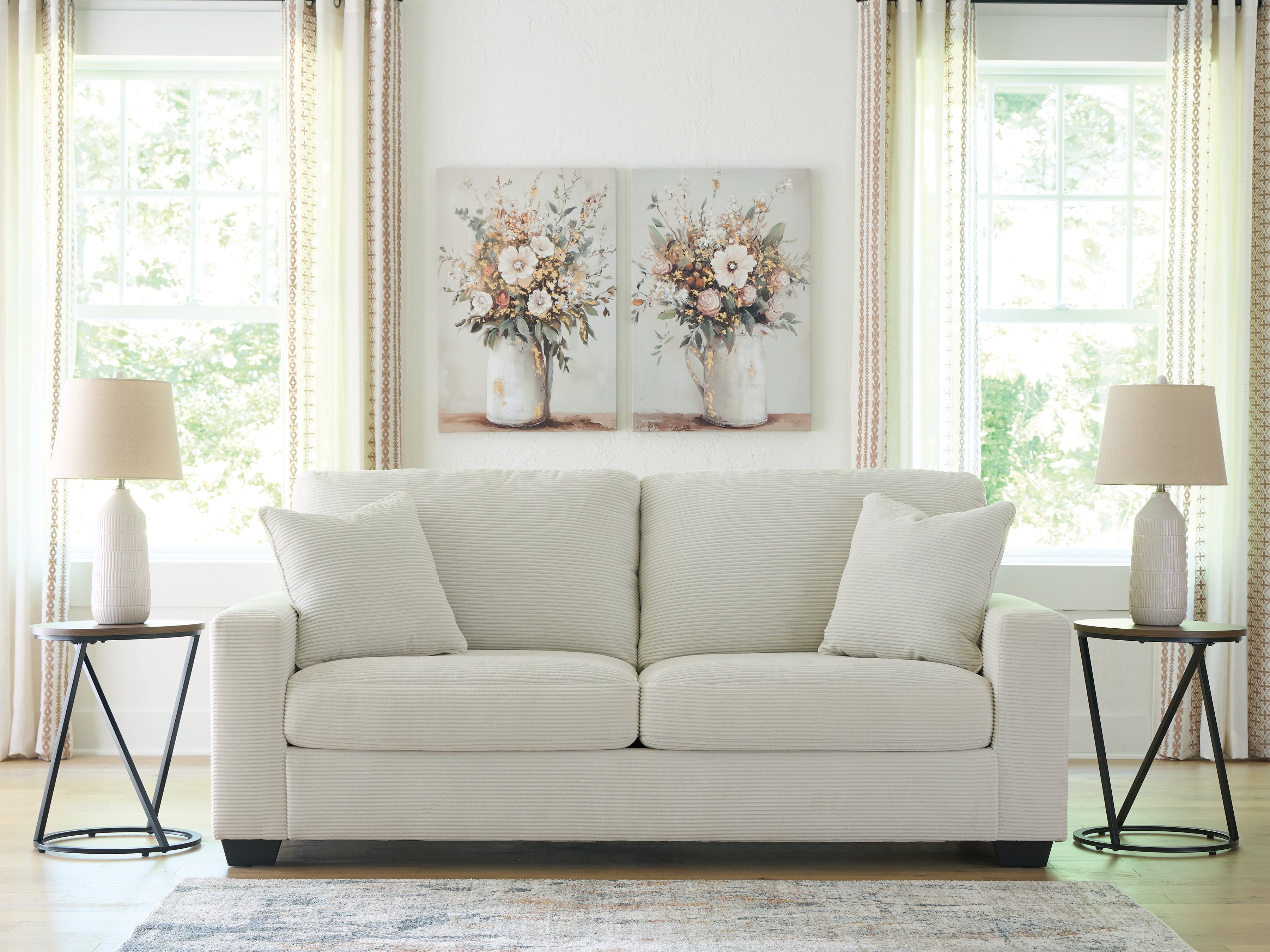 Tampa Furniture Outlet Lutz - Ashley Furniture - Greenbriar Living Room - Sofa / Ivory - PC3200638