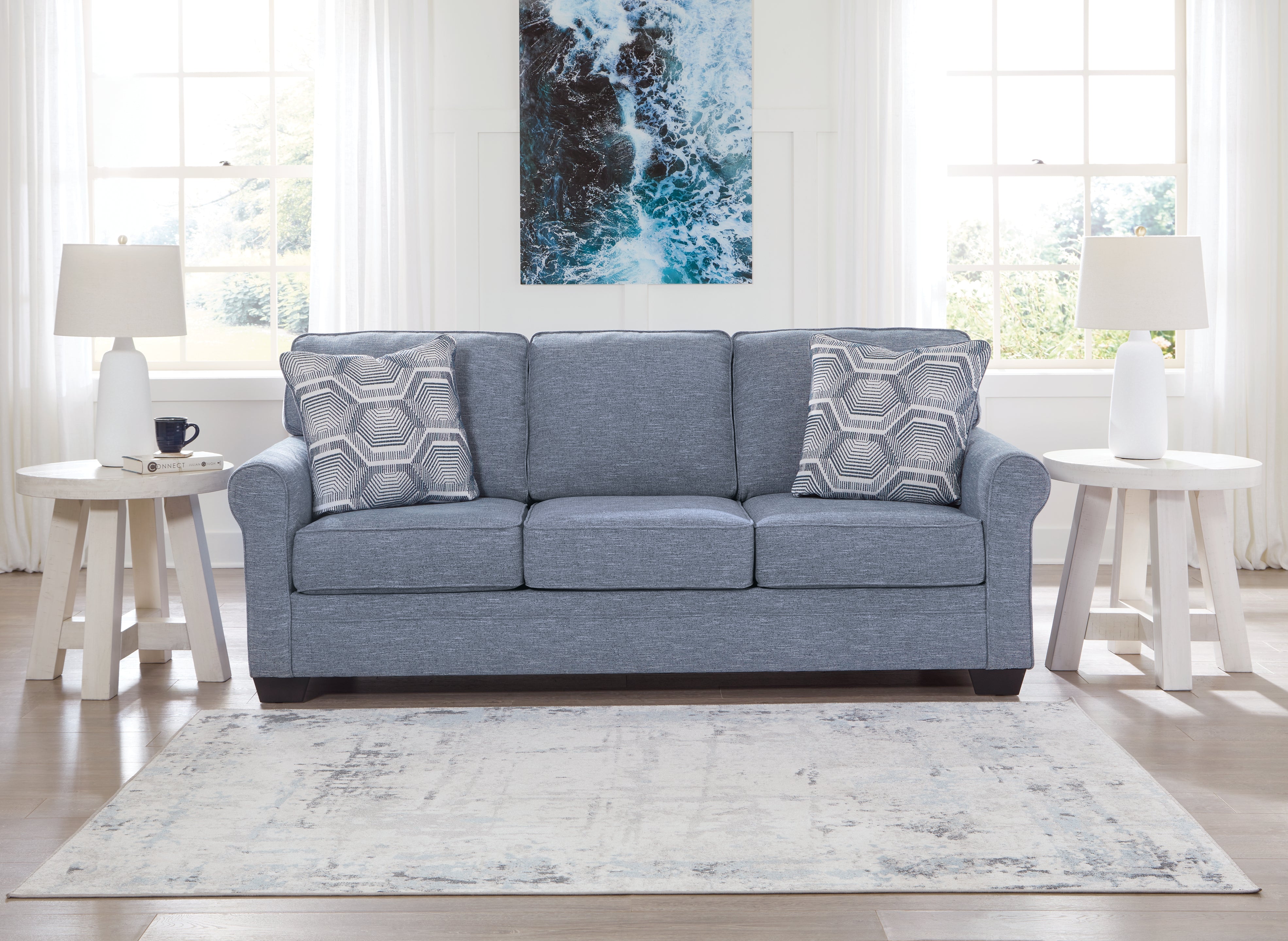 Tampa Furniture Outlet Lutz - Ashley Furniture - Carissa Manor Living Room - Sofa / Denim - 3260438