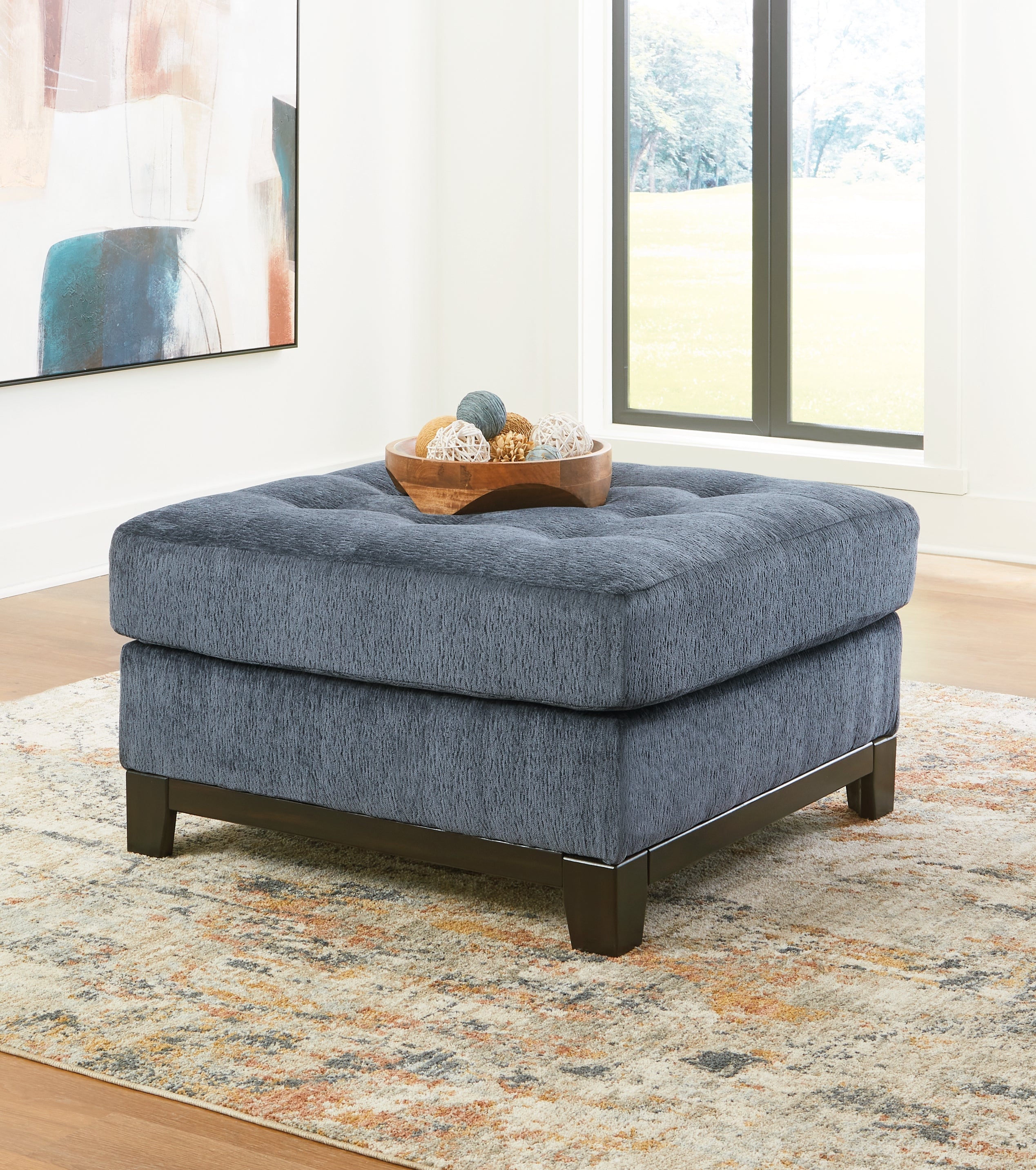 Tampa Furniture Outlet Lutz - Ashley Furniture - Maxon Place Living Room - Oversized Accent Ottoman / Navy - 3300308
