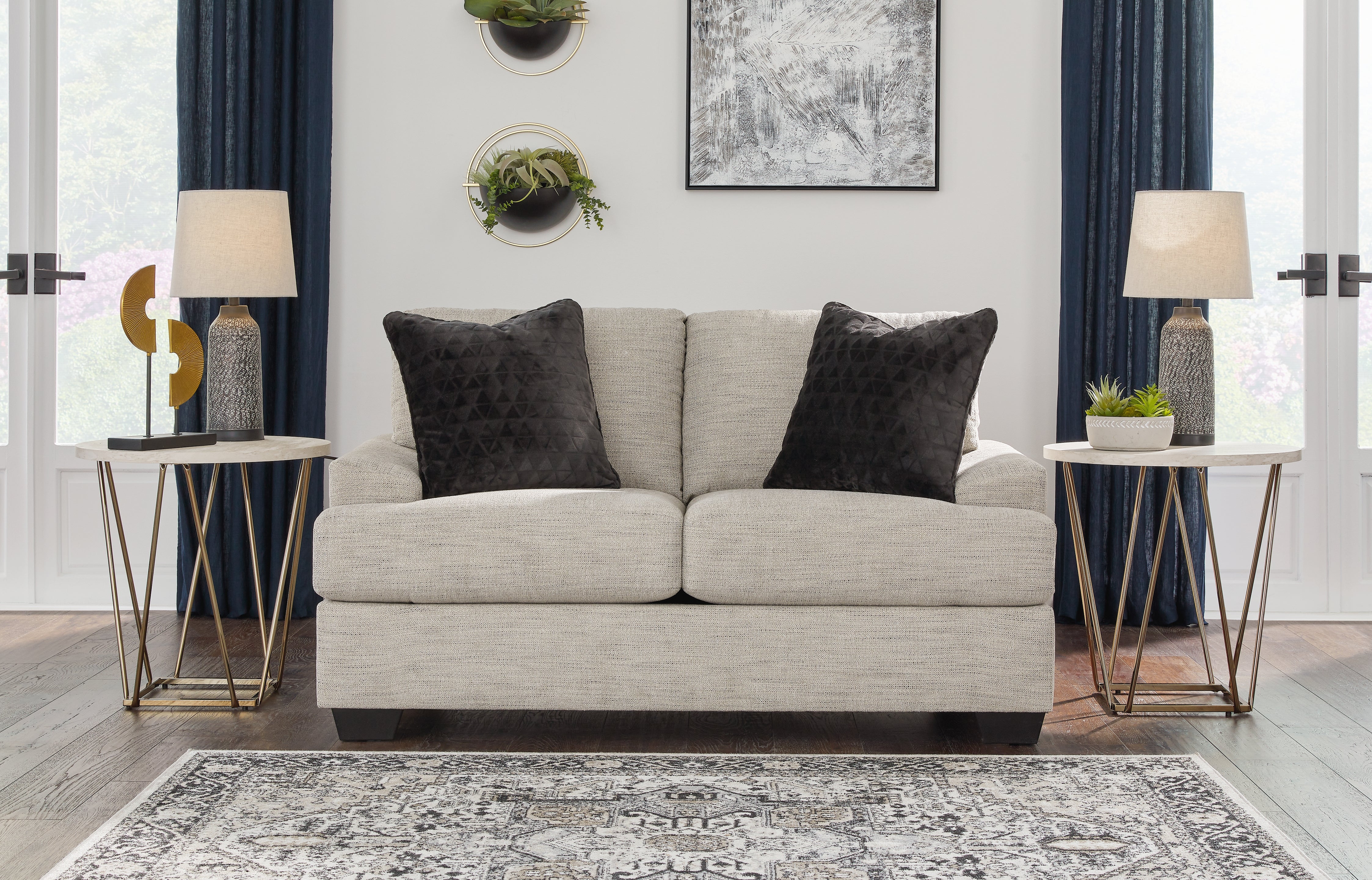 Tampa Furniture Outlet Lutz - Ashley Furniture - Vayda Living Room - Loveseat / Pebble - 3310435
