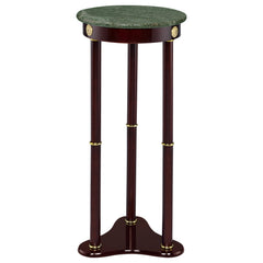 Edie Round Marble Top Plant Stand Merlot