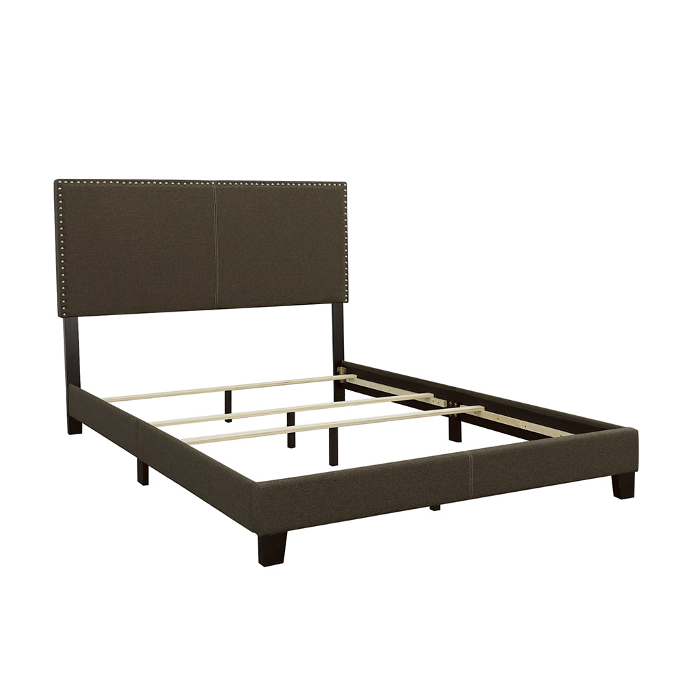 Tampa Furniture Outlet - Coaster - Boyd Upholstered Queen Panel Bed Charcoal - 350061Q