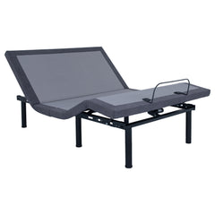 Tampa Furniture Outlet - Coaster - Clara Eastern King Adjustable Bed Base Grey and Black - 350131KE