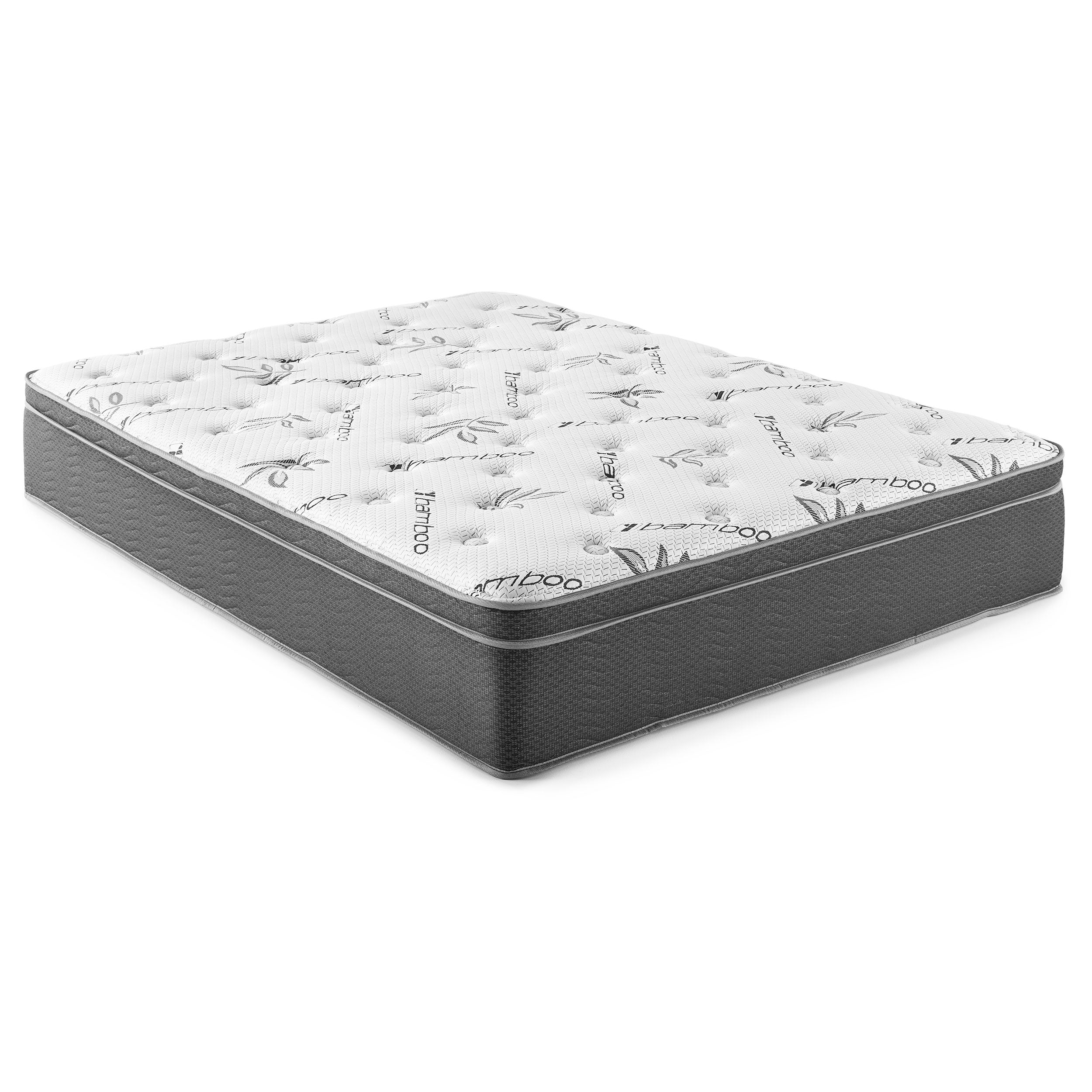 Tampa Furniture Outlet - Coaster - Sommet 13-inch Twin Bamboo Euro Top Memory Foam Hybrid Mattress - 350363T