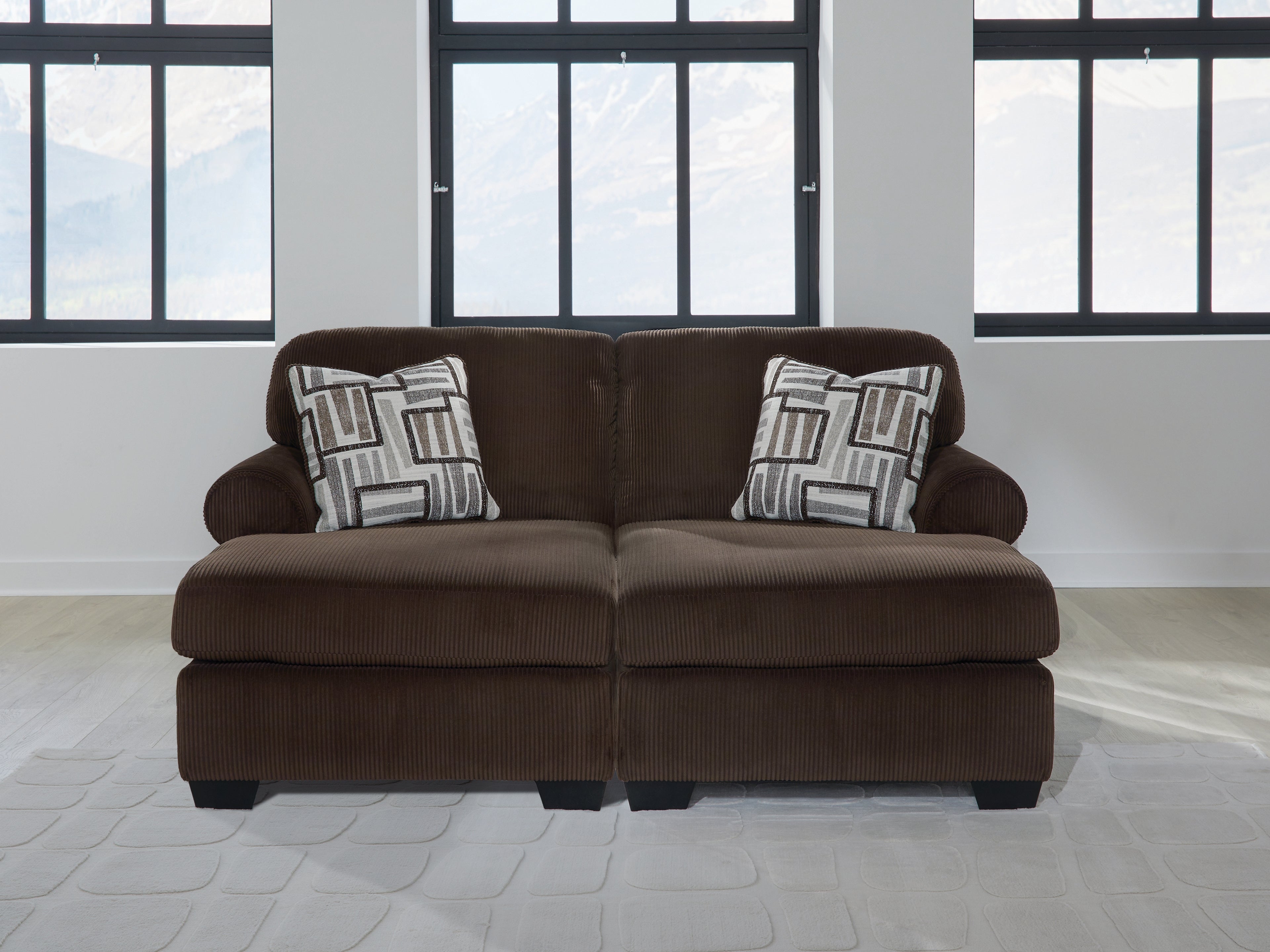 Tampa Furniture Outlet Lutz - Ashley Furniture - Kimlee Sectional - RAF 2-Piece Super Chaise / Chocolate - PC35603S4