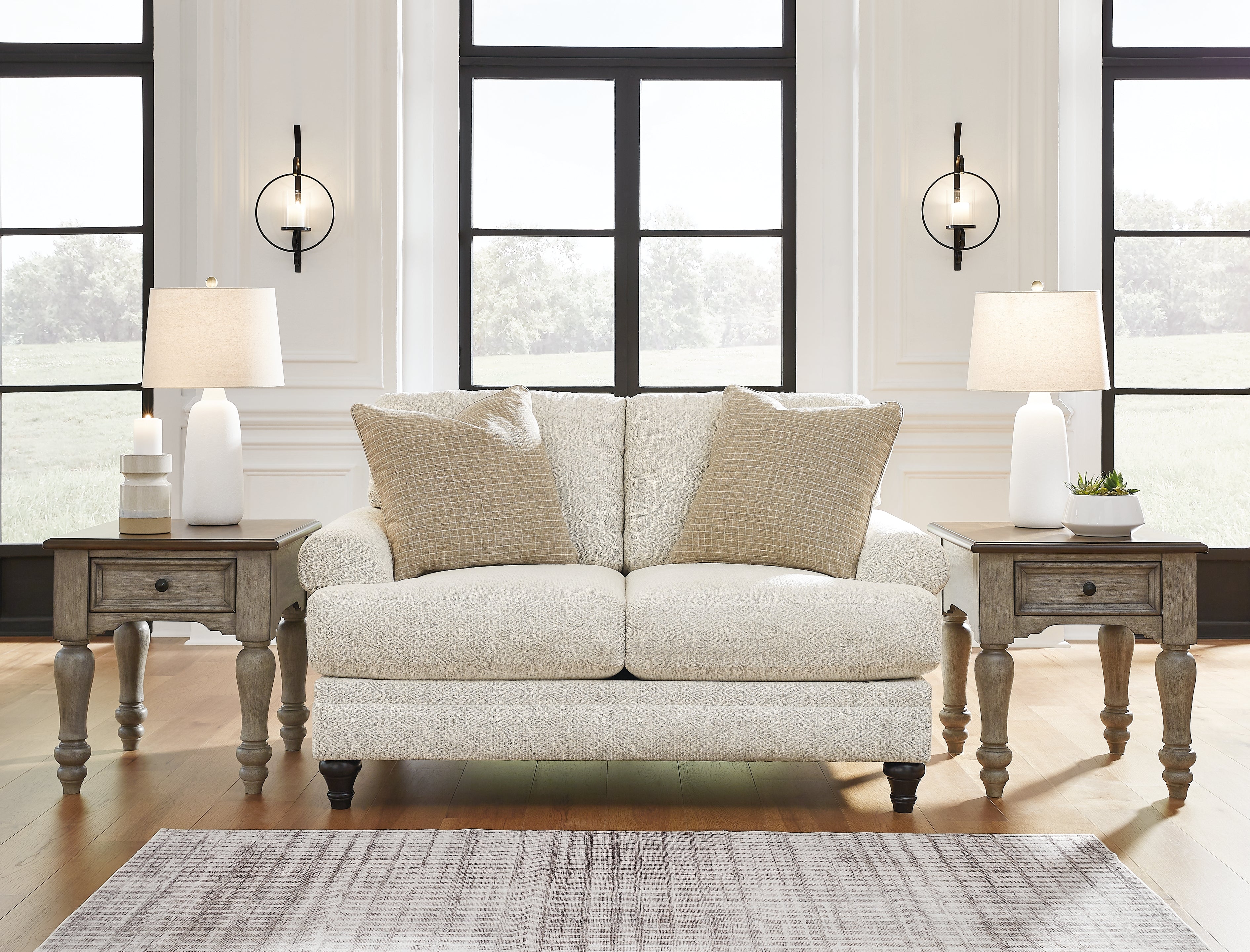 Tampa Furniture Outlet Lutz - Ashley Furniture - Valerani Living Room - Loveseat / Sandstone - 3570235