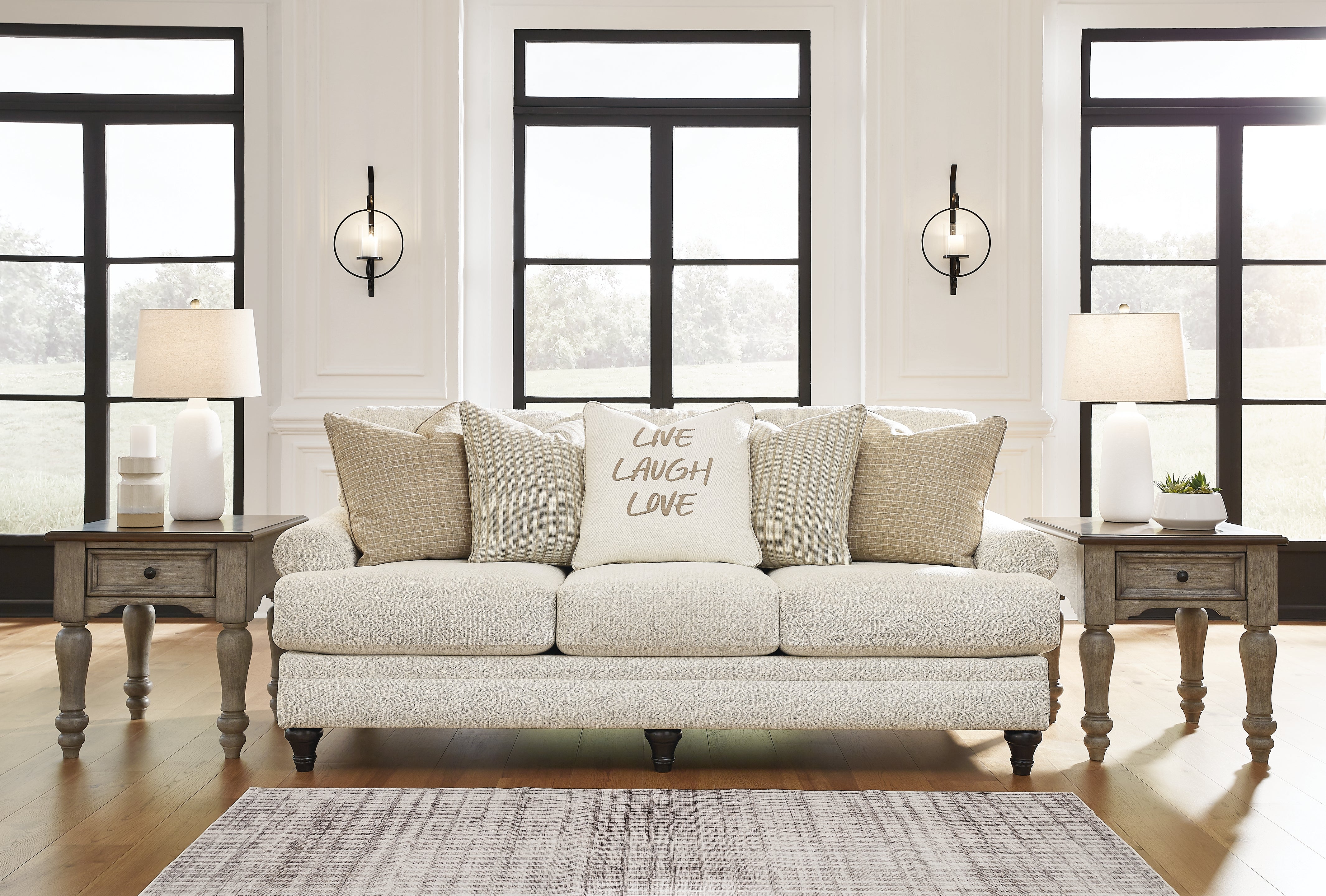 Tampa Furniture Outlet Lutz - Ashley Furniture - Valerani Living Room - Sofa / Sandstone - 3570238