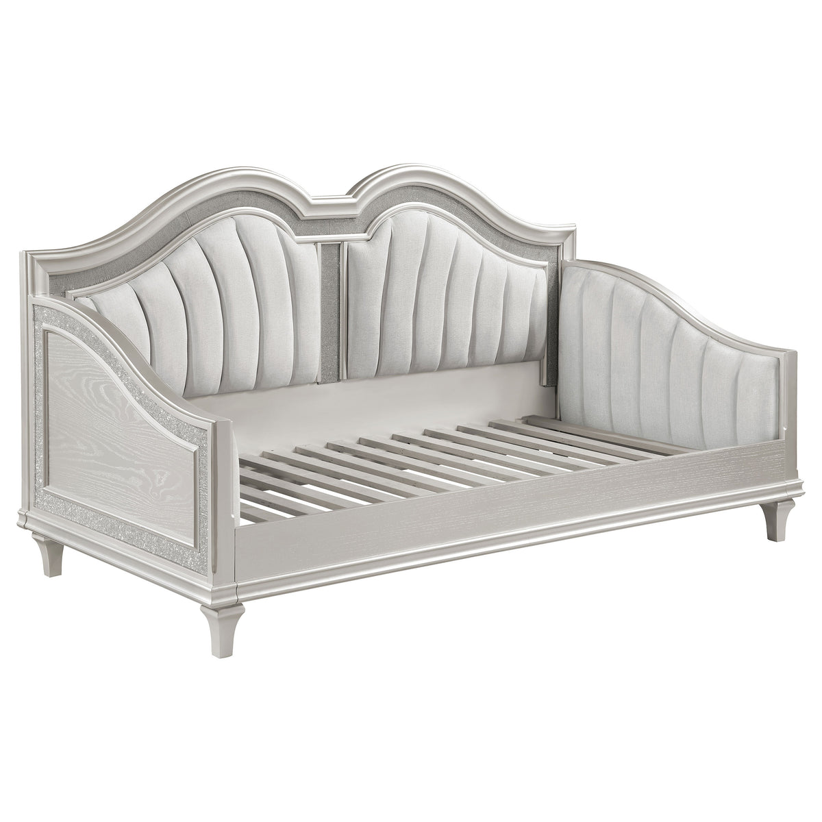 Tampa Furniture Outlet - Coaster - Evangeline Upholstered Twin Daybed Silver Oak - 360121